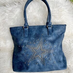 New Vegan Leather Studded Starburst Bag